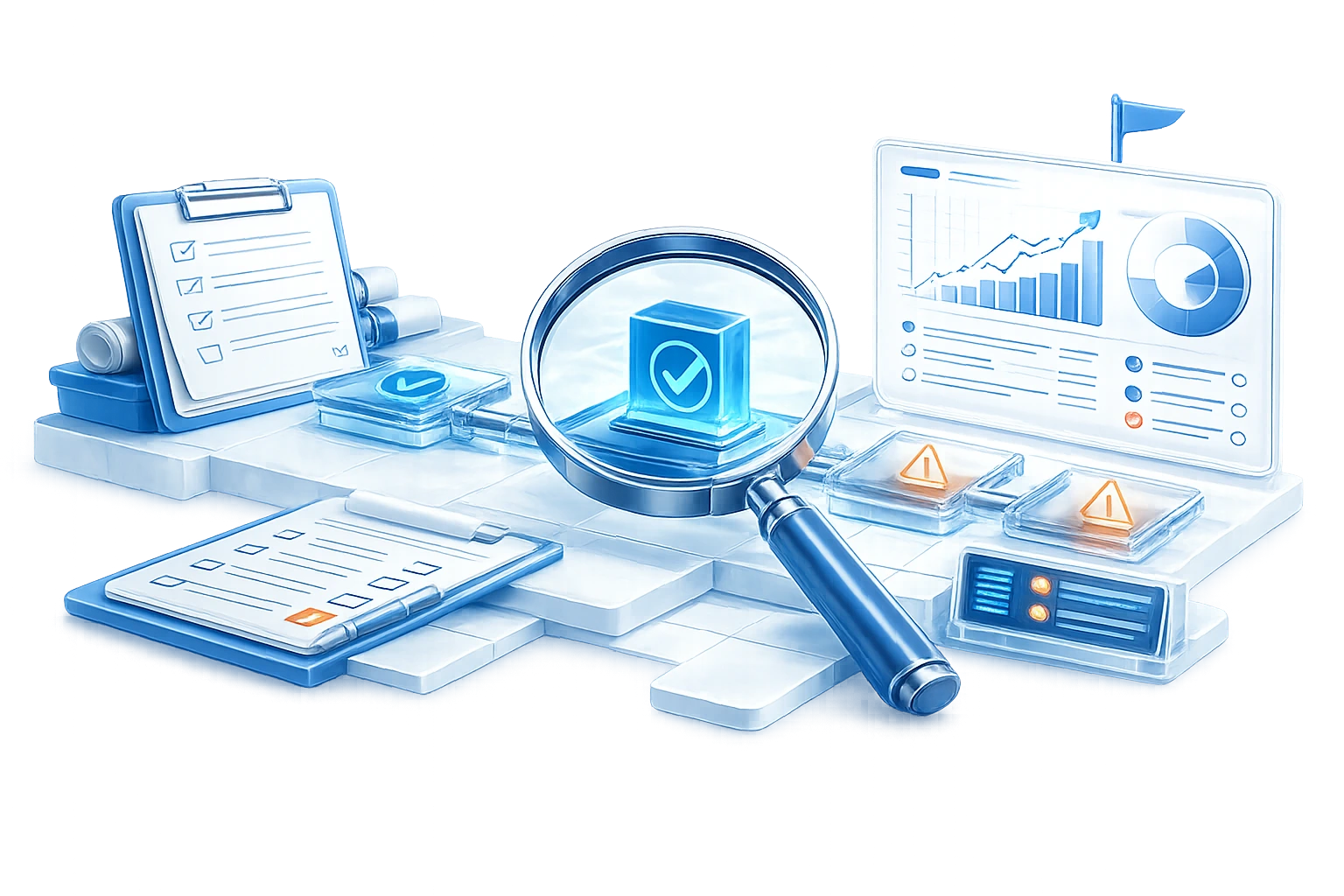 Process quality control: control points, verification, deviations and management reporting